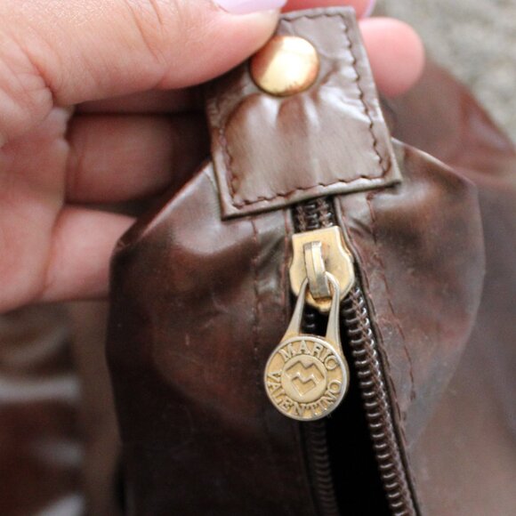 Vintage Mario Valentino Soft PVC Monogram Foldable Overnight Travel Tote Bag - Picture 12 of 14